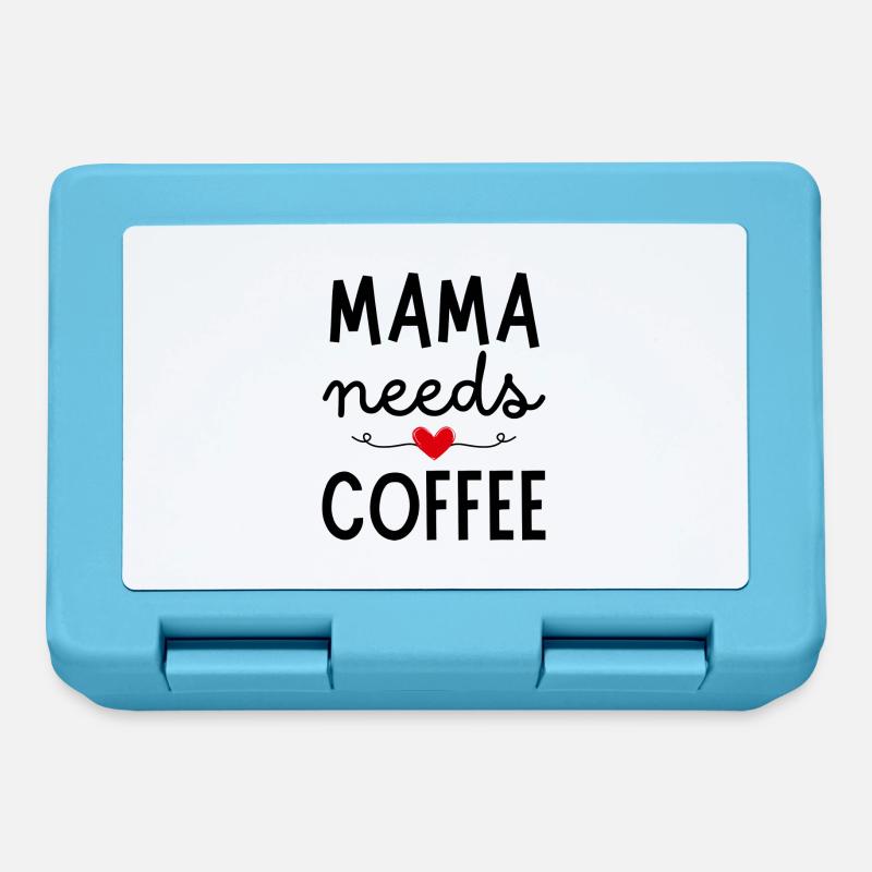 Mama needs Coffee - Lunchbox - sapphire blue