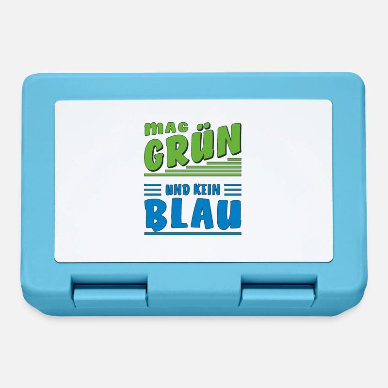 AIME LE VERT ET PAS LE BLEU - Boîte à goûter - bleu saphir