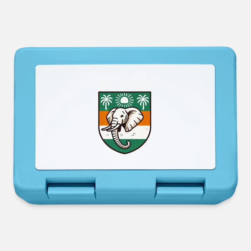 Carte avec le drapeau de la Côte d’Ivoire, - Boîte à goûter - bleu saphir