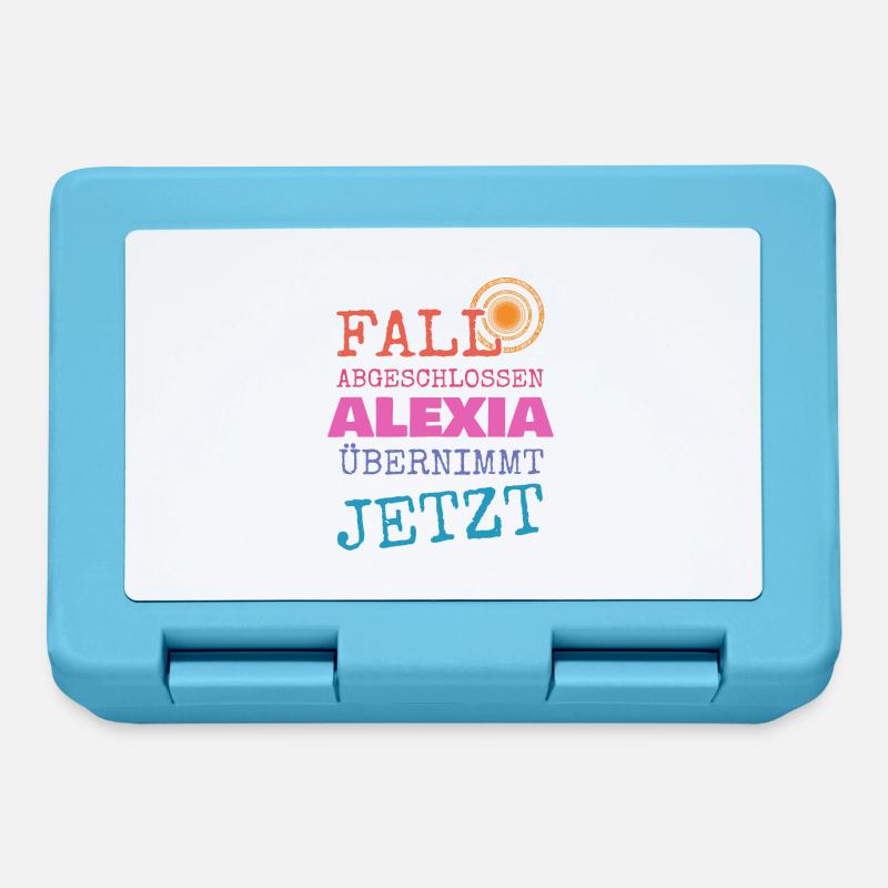 Prénom Alexia - Boîte à goûter - bleu saphir