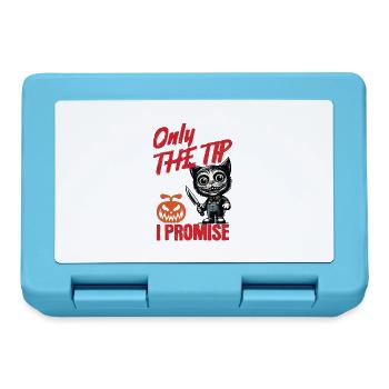 Lustiger Katzen Spruch only The Tip Psycho Katze - Brotdose - Saphirblau - Vorne