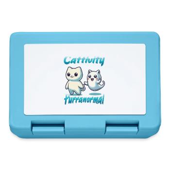 Funny Halloween Outfit with Cute Ghosts Cats - Lunchbox - sapphire blue - Front