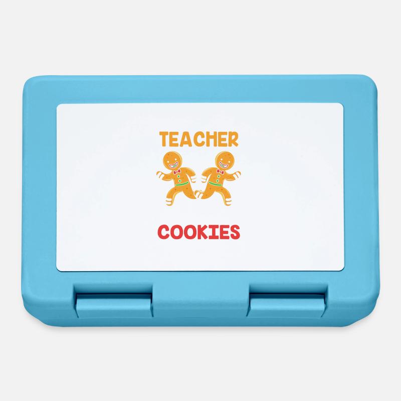Gingerbread Man Gingerbread Heart Gingerbread Snacking - Lunchbox - sapphire blue