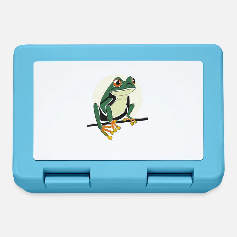 Grenouille - Boîte à goûter - bleu saphir