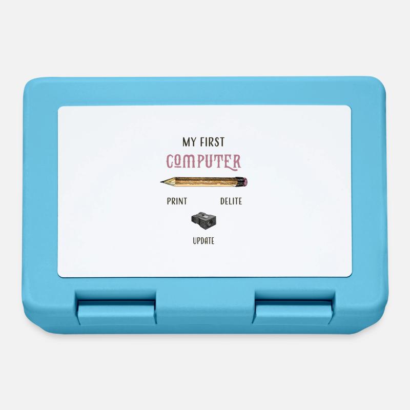 my first computer old school - Lunchbox - sapphire blue