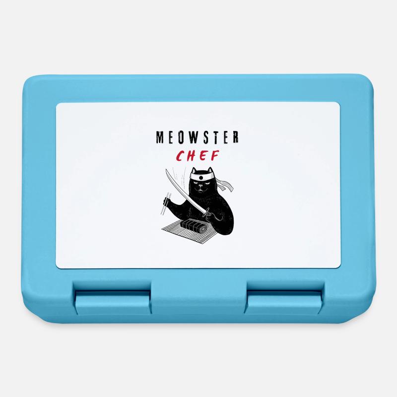 Cat Ninja – Silently in the kitchen - Lunchbox - sapphire blue