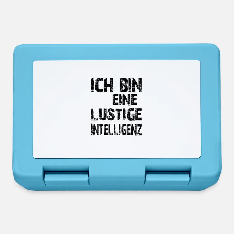 KI Spruch Ich bin eine lustige Intelligenz - Brotdose - Saphirblau
