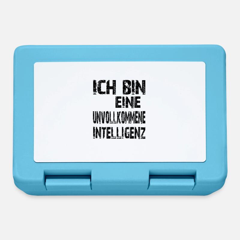 KI Spruch Ich bin eine unvollkommene Intelligenz - Brotdose - Saphirblau