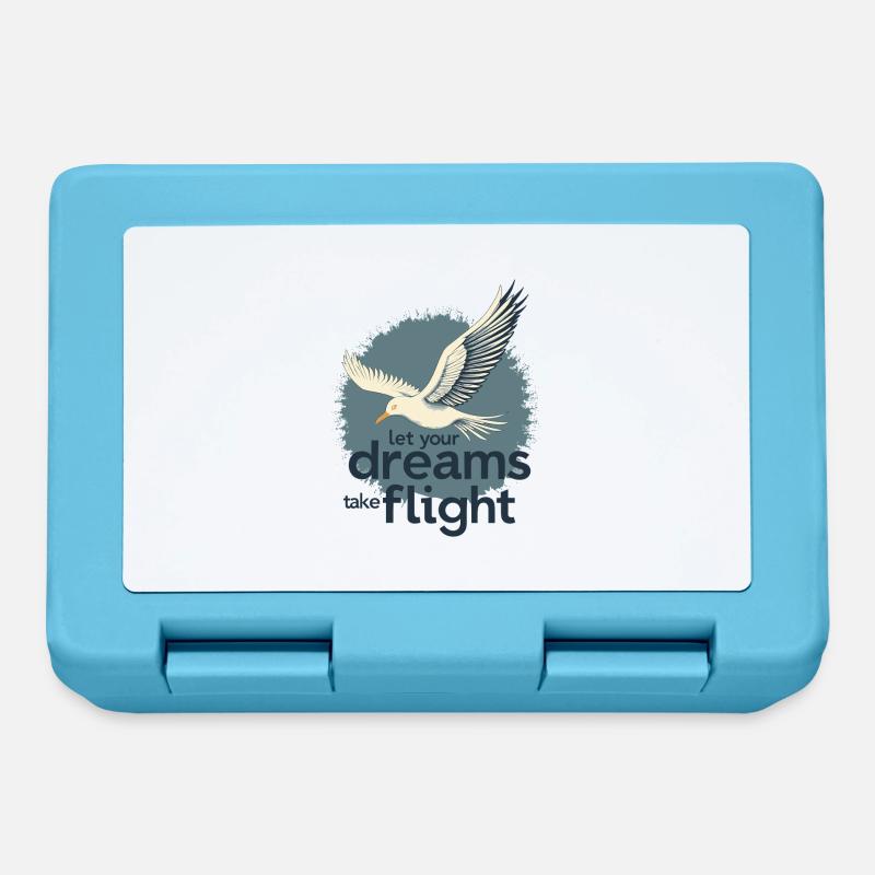 Let Your Dreams Take Flight Möwe Vogel - Brotdose - Saphirblau