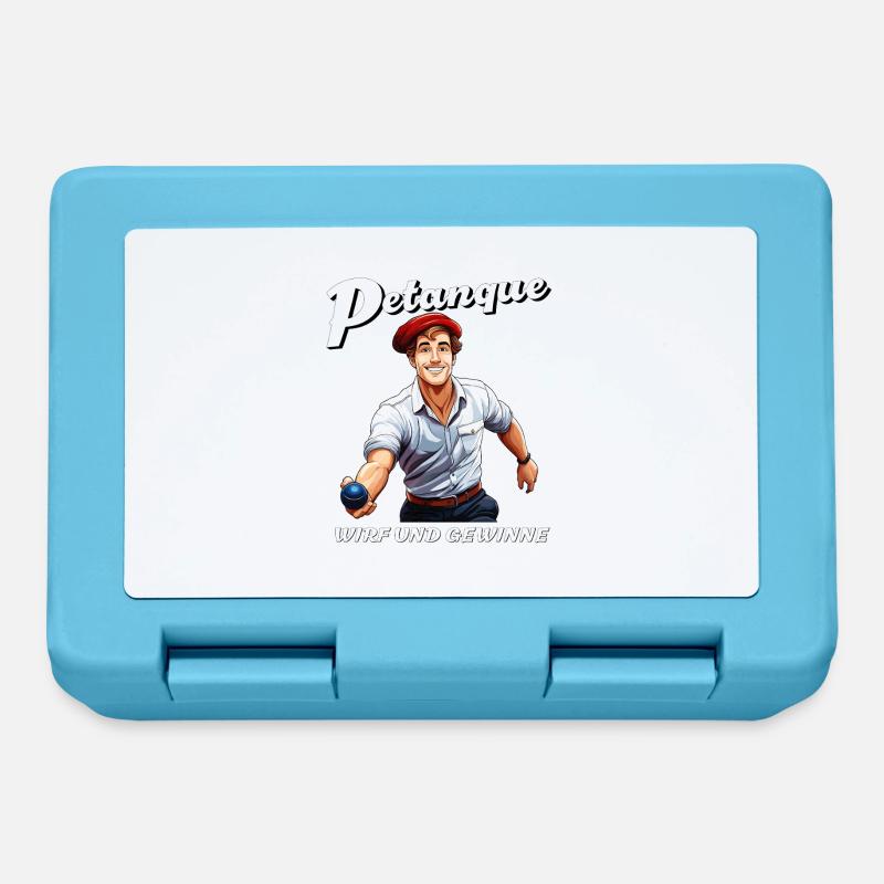 PÉTANQUE LANCE ET GAGNE - Boîte à goûter - bleu saphir