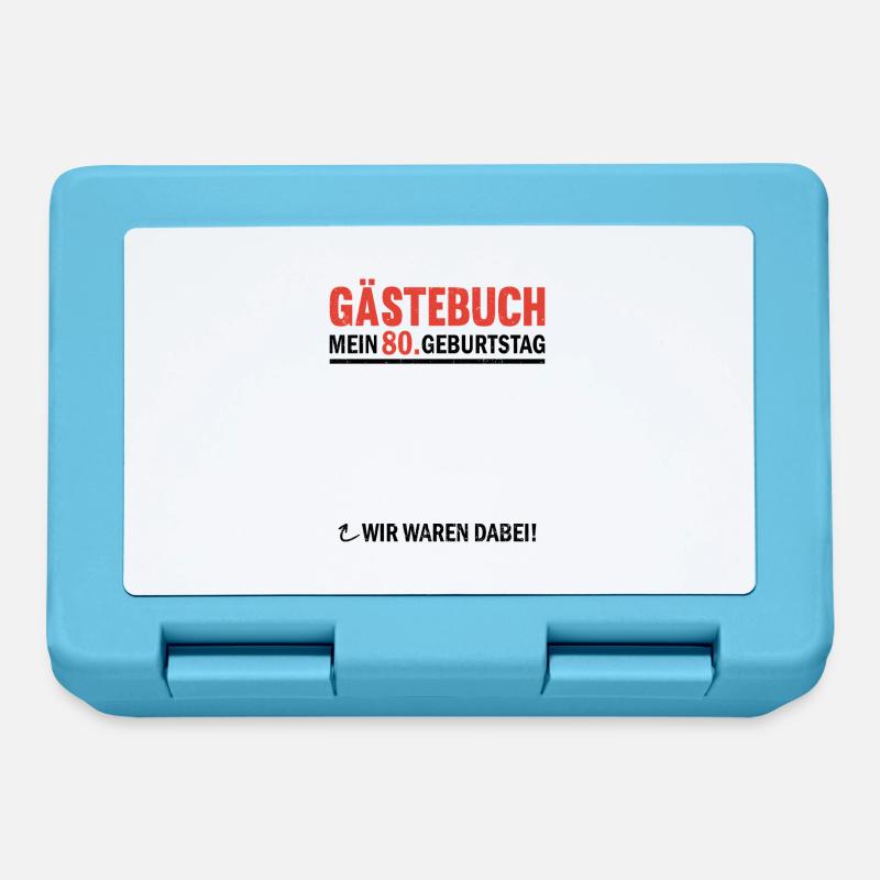 80 Geburtstag Gästebuch Wir Waren Dabei - Brotdose - Saphirblau