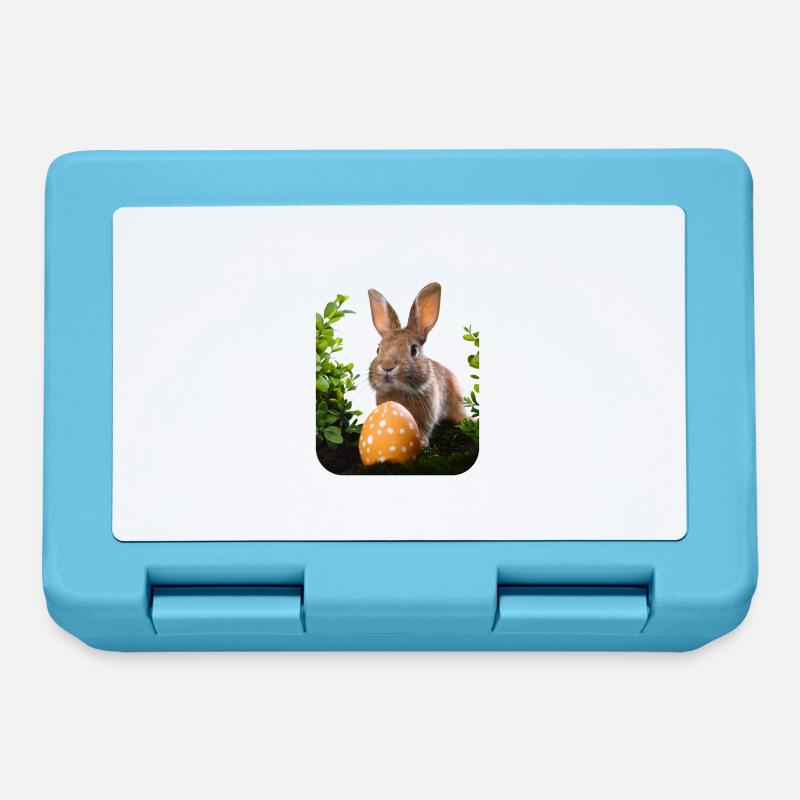 Lapin de Pâques - Boîte à goûter - bleu saphir