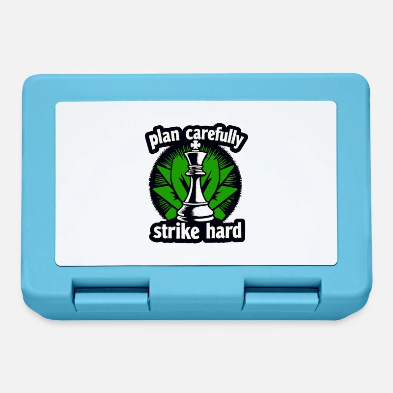 Schach plan carefully strike hard - Lunchbox - sapphire blue