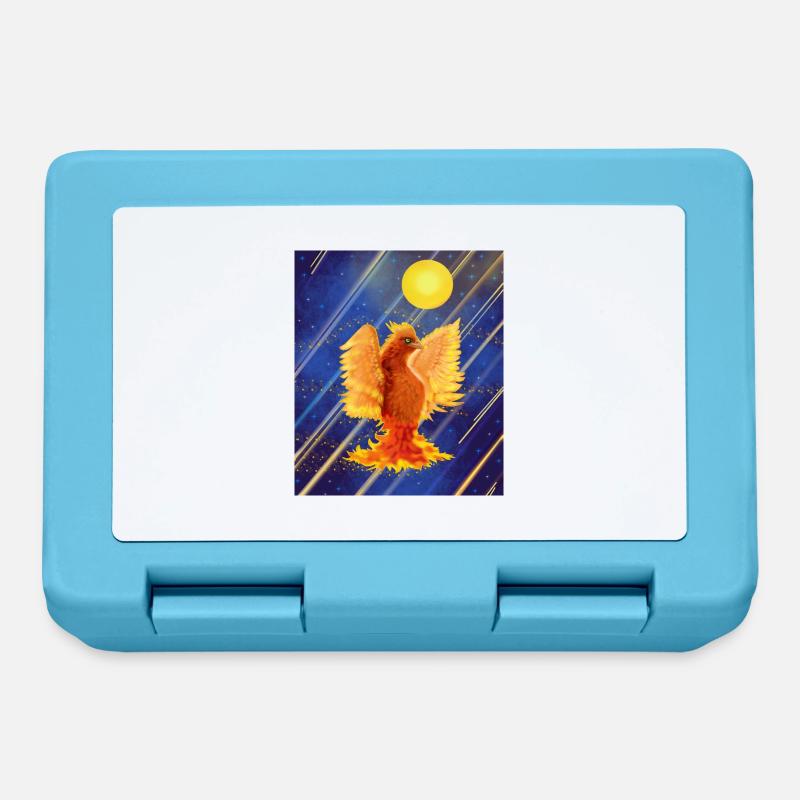 Oiseau de feu lumineux cosmique : Cyber-Semurg - Boîte à goûter - bleu saphir