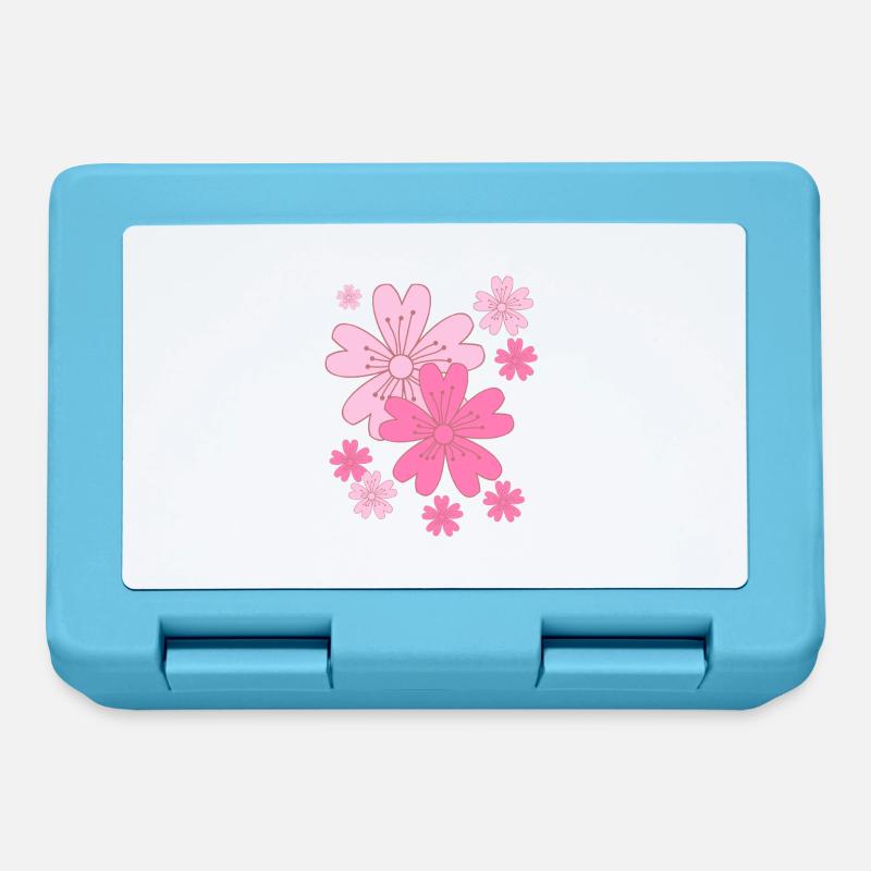 Chute des fleurs de cerisier Sakura - Boîte à goûter - bleu saphir