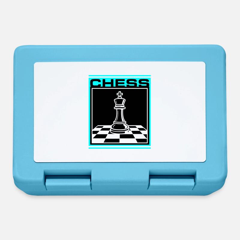 Schach König Chess - Brotdose - Saphirblau