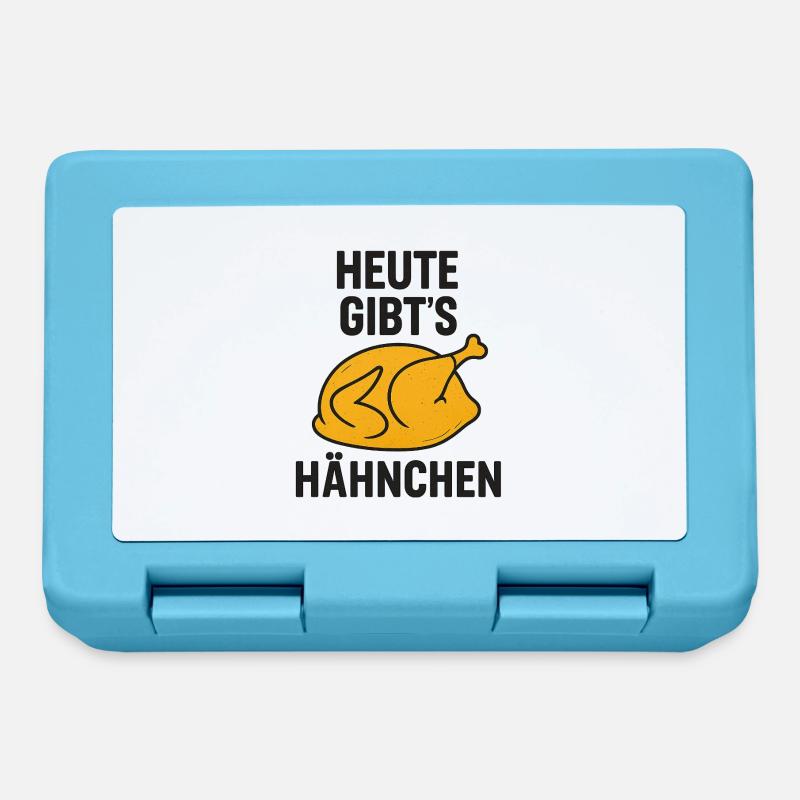 Heute_gibts_Hähnchen - Boîte à goûter - bleu saphir