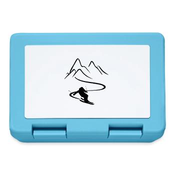 Ski ski ski motif pour skieurs - Boîte à goûter - bleu saphir - Devant