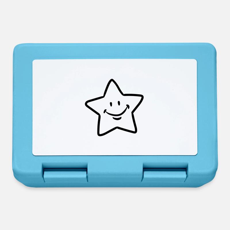 Star / Star Face - Lunchbox - sapphire blue