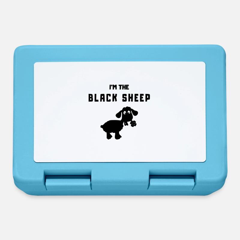 mouton dans le mouton noir - Boîte à goûter - bleu saphir