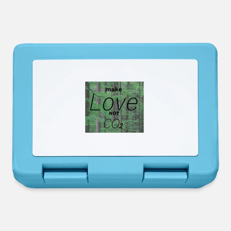 make Love not CO2 stop climate change Umweltschutz - Brotdose - Saphirblau