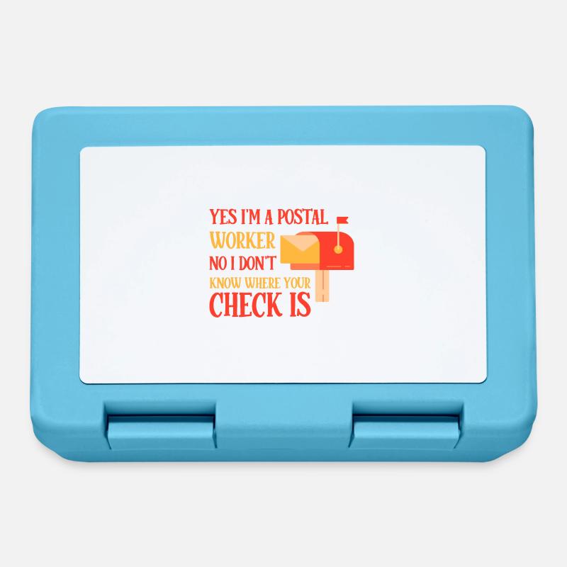Postal Worker, I Don't Know Where Your Check Is 4 - Brotdose - Saphirblau