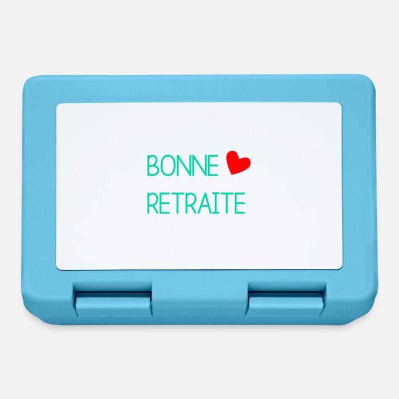 RETRAITE. BONNE RETRAITE. JOYEUSE RETRAITE - Boîte à goûter - bleu saphir