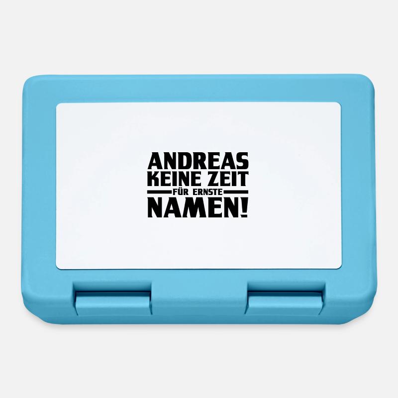 Prénom Andreas - Boîte à goûter - bleu saphir