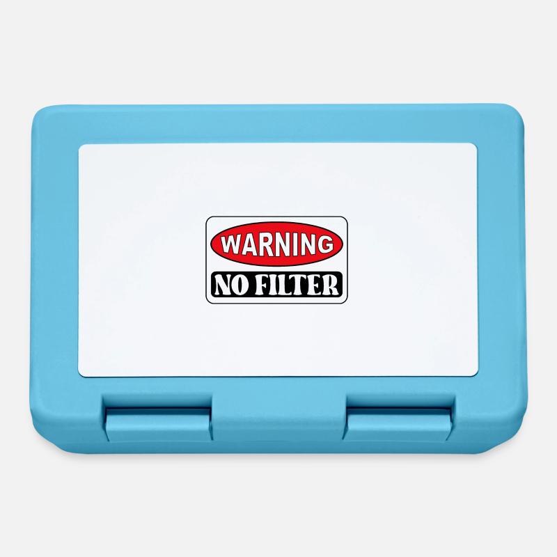 Attention - pas de filtre - Boîte à goûter - bleu saphir