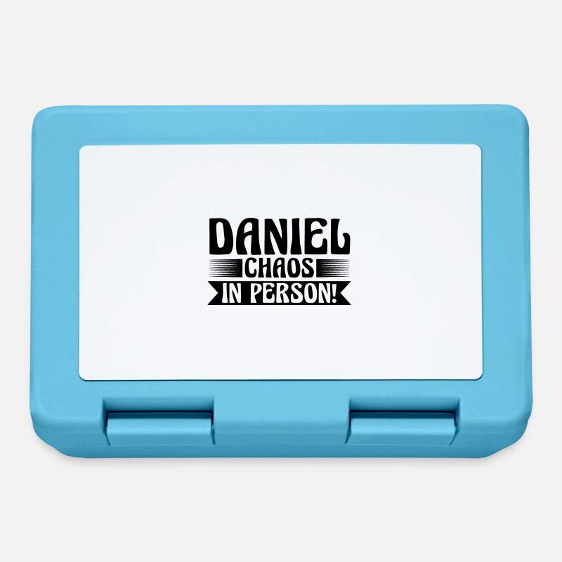 Prénom Daniel - Boîte à goûter - bleu saphir