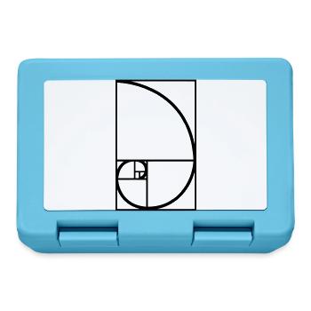 Fibonacci Kurve goldener Schnitt Art - Brotdose - Saphirblau - Vorne