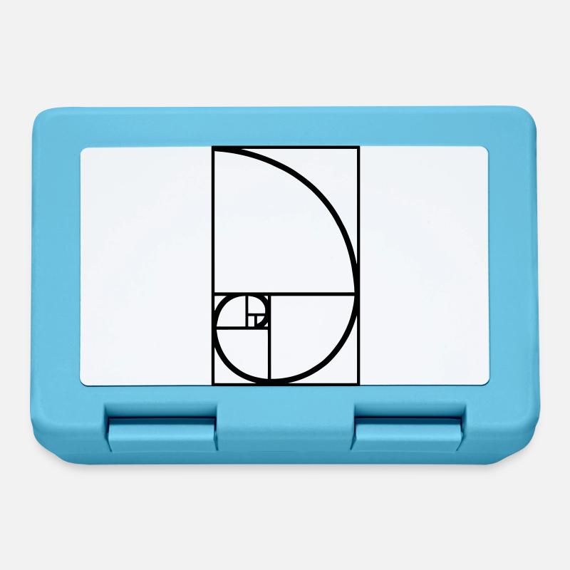Fibonacci Kurve goldener Schnitt Art - Brotdose - Saphirblau