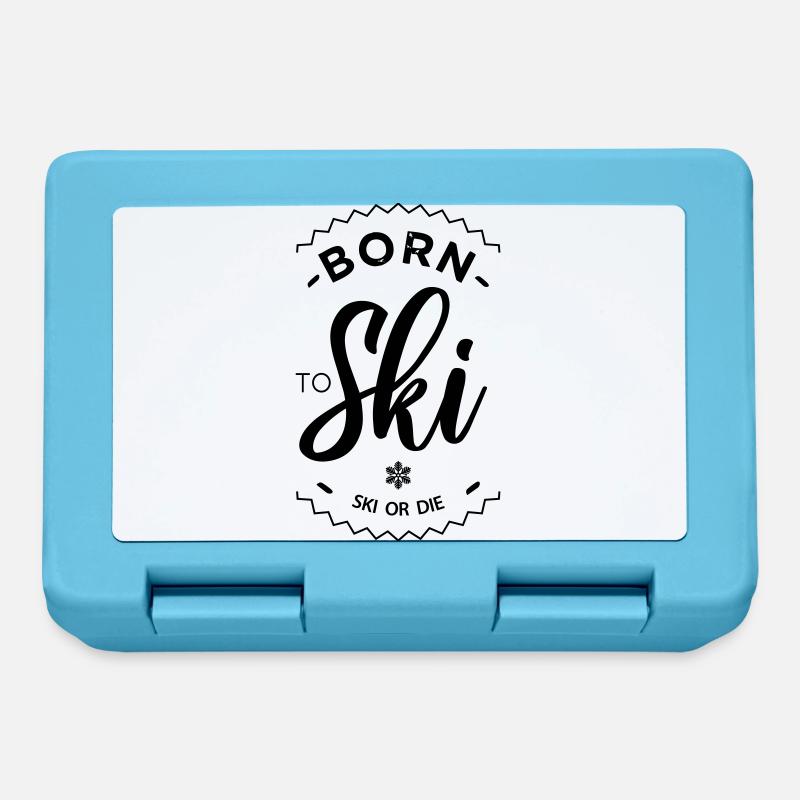 Born to ski- - Brotdose - Saphirblau