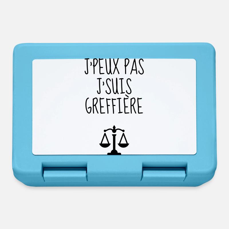 greffier / greffe / tribunal / justice / juge - Boîte à goûter - bleu saphir