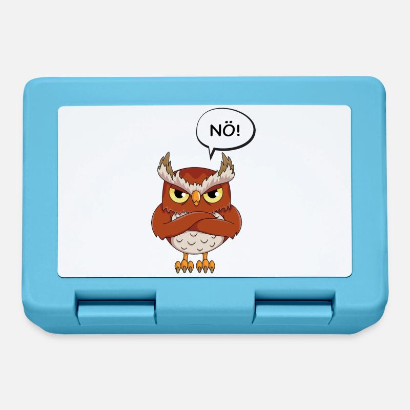 Statement Eule Tier Fans lustiger Vogel Geschenk - Brotdose - Saphirblau
