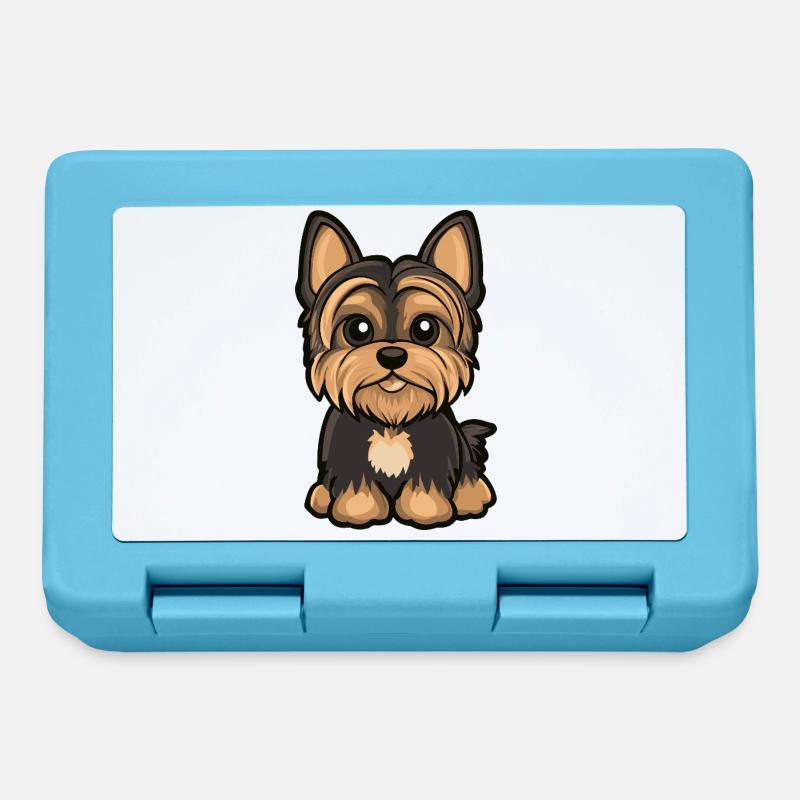 Yorkshire Terrier Chien Mignon - Boîte à goûter - bleu saphir