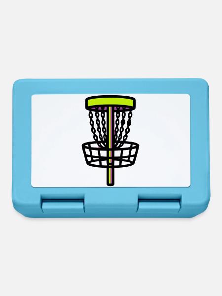 Discgolf Korb Ziel Logo - Brotdose - Saphirblau