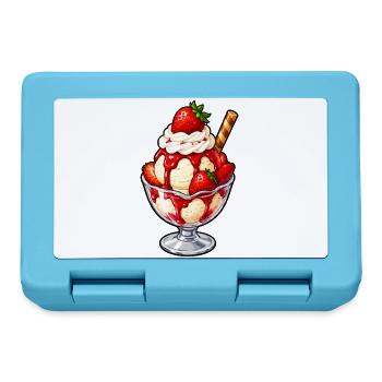 Erdbeer Sundae Glanz - Brotdose - Saphirblau - Vorne
