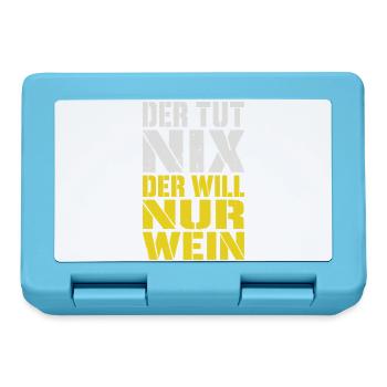 Wein Der Tut Nix Der Will Nur Wein - Brotdose - Saphirblau - Vorne