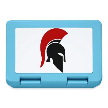 Spartanischer Rotplume Helm - Brotdose - Saphirblau - Vorne