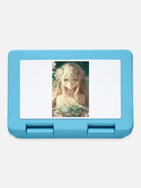 Anime Girl Anime Mädchen Waifu Otaku Schön - Brotdose - Saphirblau