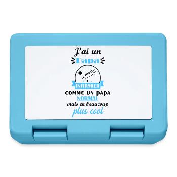 J'ai un papa infirmier, cadeau de naissance - Boîte à goûter - bleu saphir - Devant