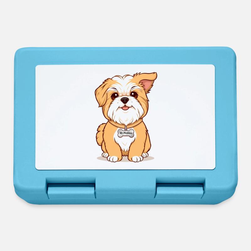 Mr Pickles Adorable Lhasa Apso Portrait - Lunchbox - sapphire blue