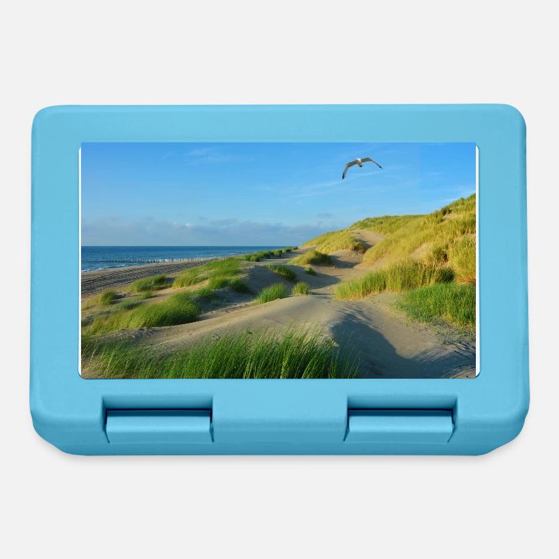Dunes de la mer du Nord - Boîte à goûter - bleu saphir