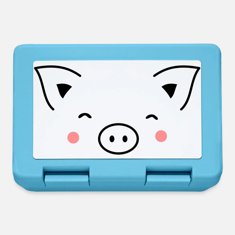 Pig sow piglet piglet boar I gift idea - Lunchbox - sapphire blue