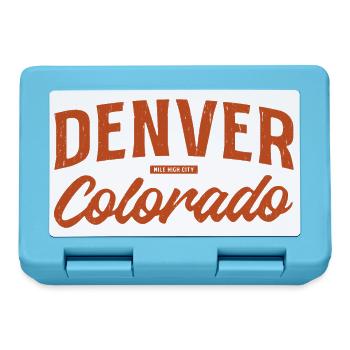 Denver Colorado Retro Script Logo - Brotdose - Saphirblau - Vorne