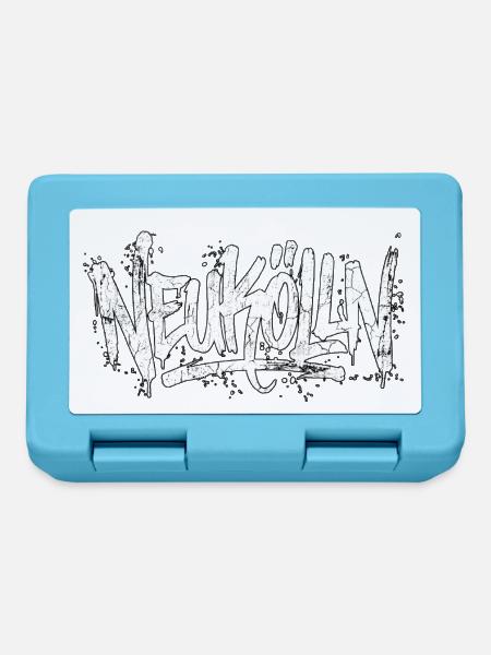 Neukölln Berlin Graffiti  - Brotdose - Saphirblau