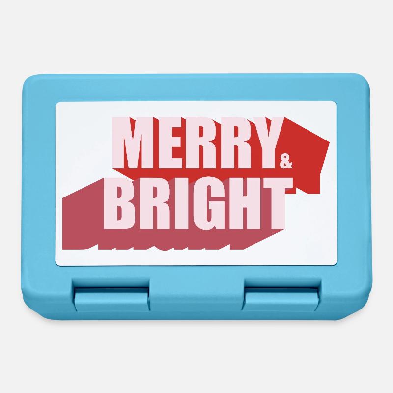 Merry et Bright Noël rétro - Boîte à goûter - bleu saphir