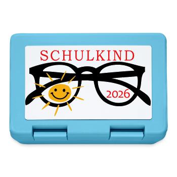 coole Sonnenbrille Schulkind  - Brotdose - Saphirblau - Vorne