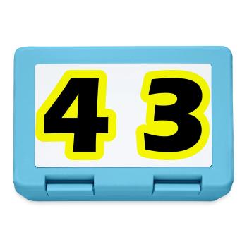 43 Number symbol - Lunchbox - sapphire blue - Front